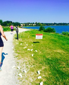 The sun was beating straight down on us for the portion of the race